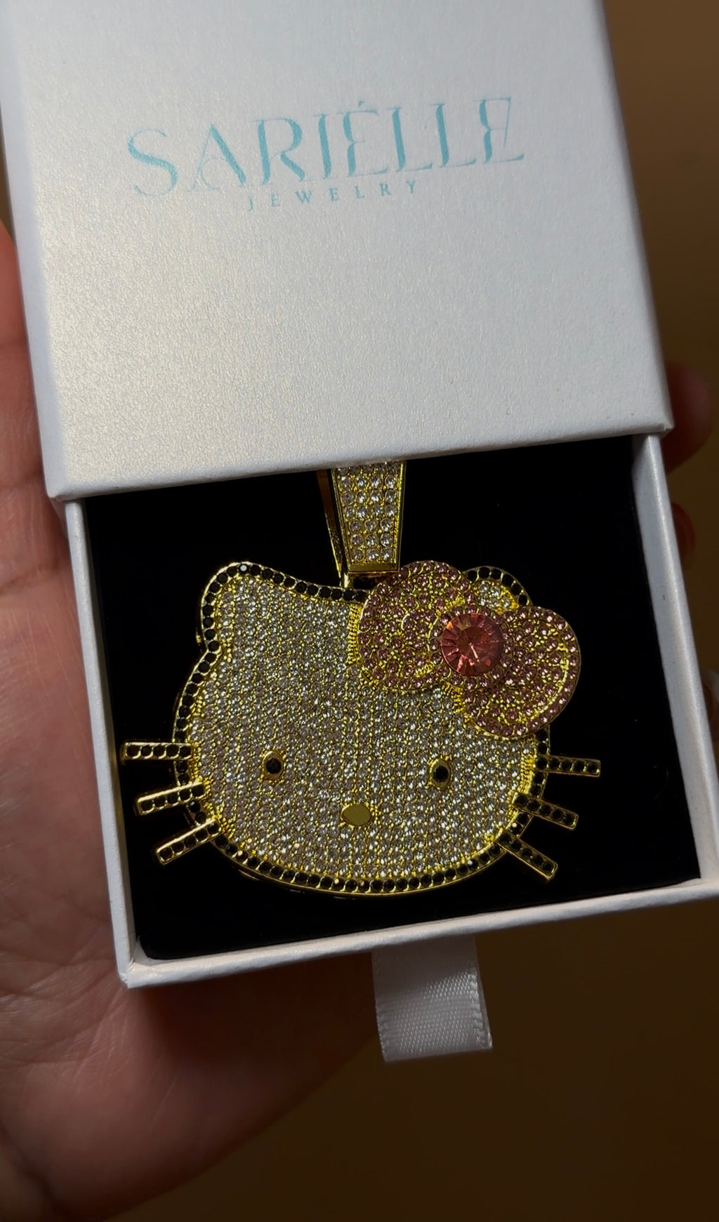 HK PINK BOW PENDANT